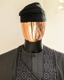 A Grey, Splashed Square Details Agbada