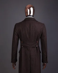 A Hickory Brown – Jorgecarli Vogue jacket – “Sicilian” peak lapel trench double-breasted suit