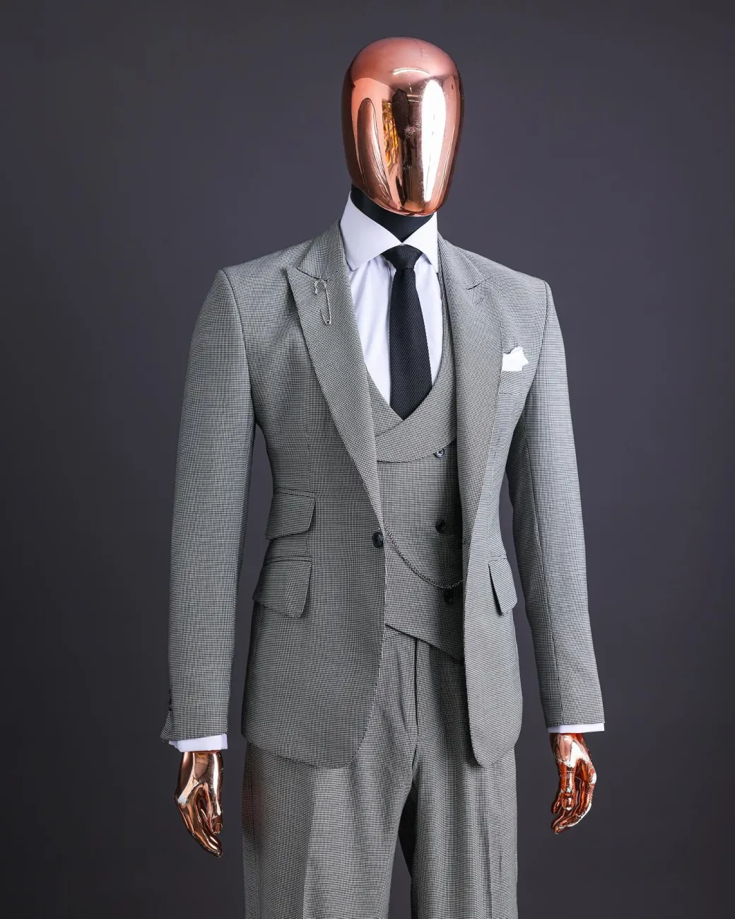 A Houndstooth Check Business Suit.