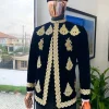 A “Justin” Gold embroidery on black soaked Italian velvet Ceremonial suktan