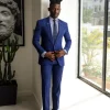 A knitted, Navy blue linen, notch lapel business suit