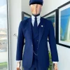 A layered square patterned navy blue “peaky blinders” – Jorgecarli super 140’s- “Board Room” suit