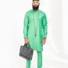 A Lemon Green Kaftan Native and Matching Hat
