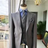 A Light Ash Grey peak lapel suit