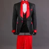 A “Luminati” dispersed ruffle metallic jacquard tuxedo suit