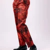A Mahogany Red “Black Tears” Inverted Pattern Pant Trousers.