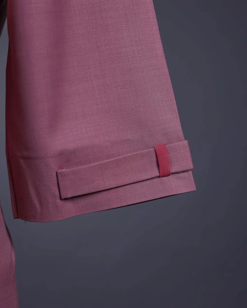 A Mauve, Front flap with silver Swarovski button, 3/4 sleeve with combat patch pocket details African senator kaftan native.