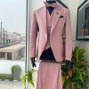 A Mauve Peak Lapel Single Button Suit