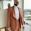 A Mauve Shawl Lapel Tuxedo Suit