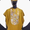A Medallion Yellow, Sun Set In The East Embroidery Detailing Agbada