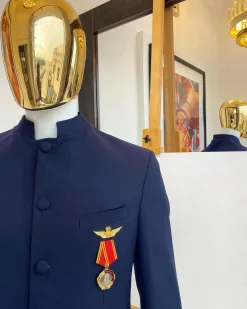 A Midnight Blue “French” Safari Suit