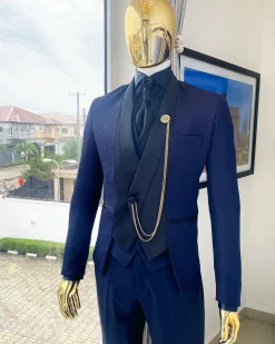 A Midnight Blue Reloaded “Lugard” suit from our Equilibrium ss21 collection