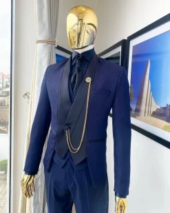 A Midnight Blue Reloaded “Lugard” suit from our Equilibrium ss21 collection