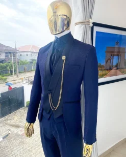 A Midnight Blue Reloaded “Lugard” suit from our Equilibrium ss21 collection