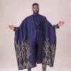 A Monochrome Charcoal black “Chadwick” metallic gold wire embroidery suit