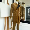 A monochrome light brown Greek military jacket, senator kaftan and sokoto from “Ayeye” Ijade 20/21 “Balogun”