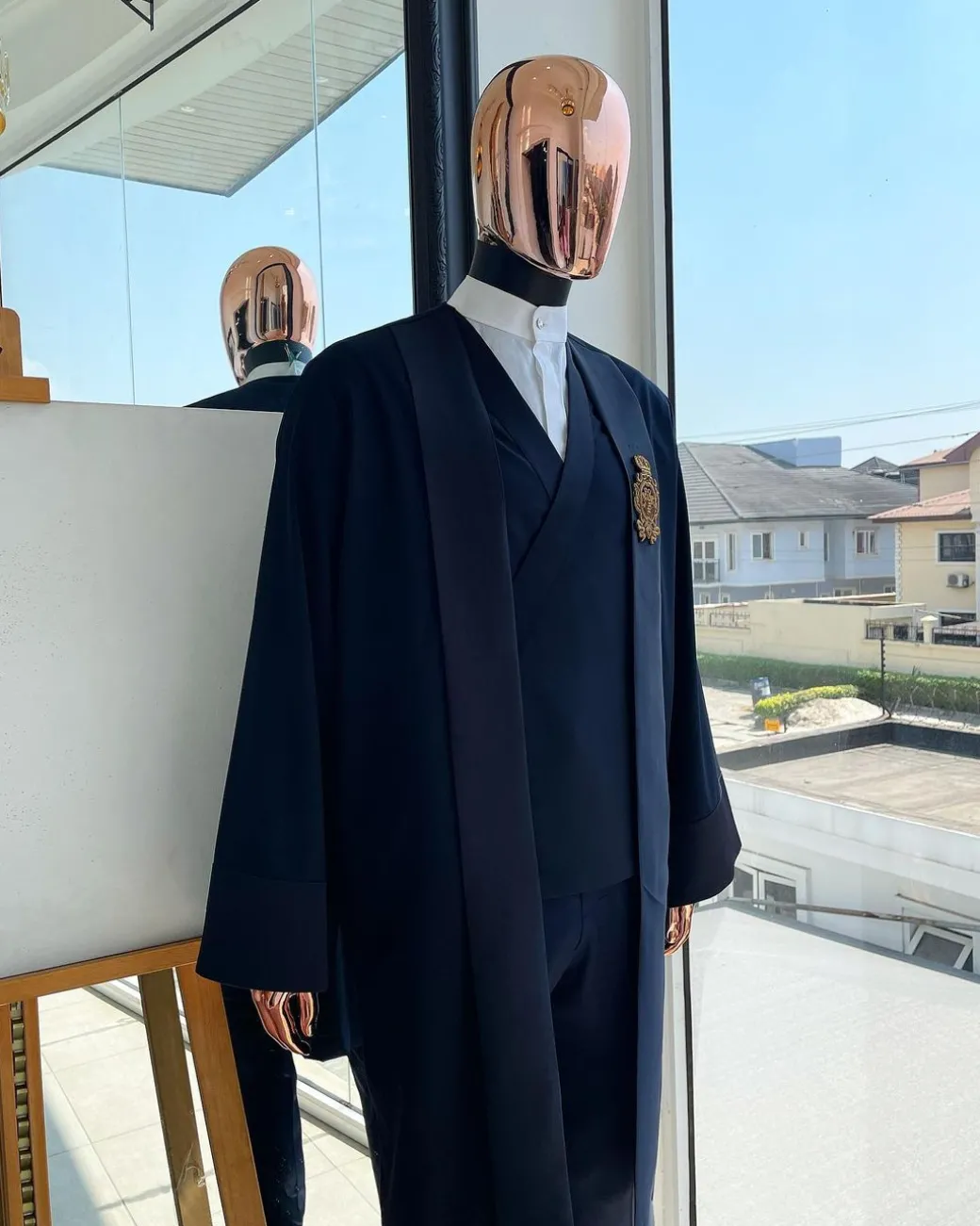 A monochrome Midnight blue “Samurai” Cloxedo