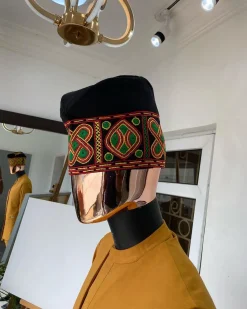 A Multicolor Hand Woven Egba Yoruba Hat