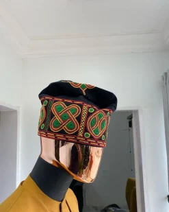 A Multicolor Hand Woven Egba Yoruba Hat