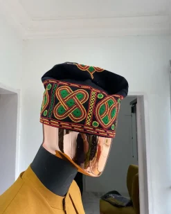 A Multicolor Hand Woven Egba Yoruba Hat