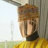 A Mustard Yellow mix Hausa Fulani hat.