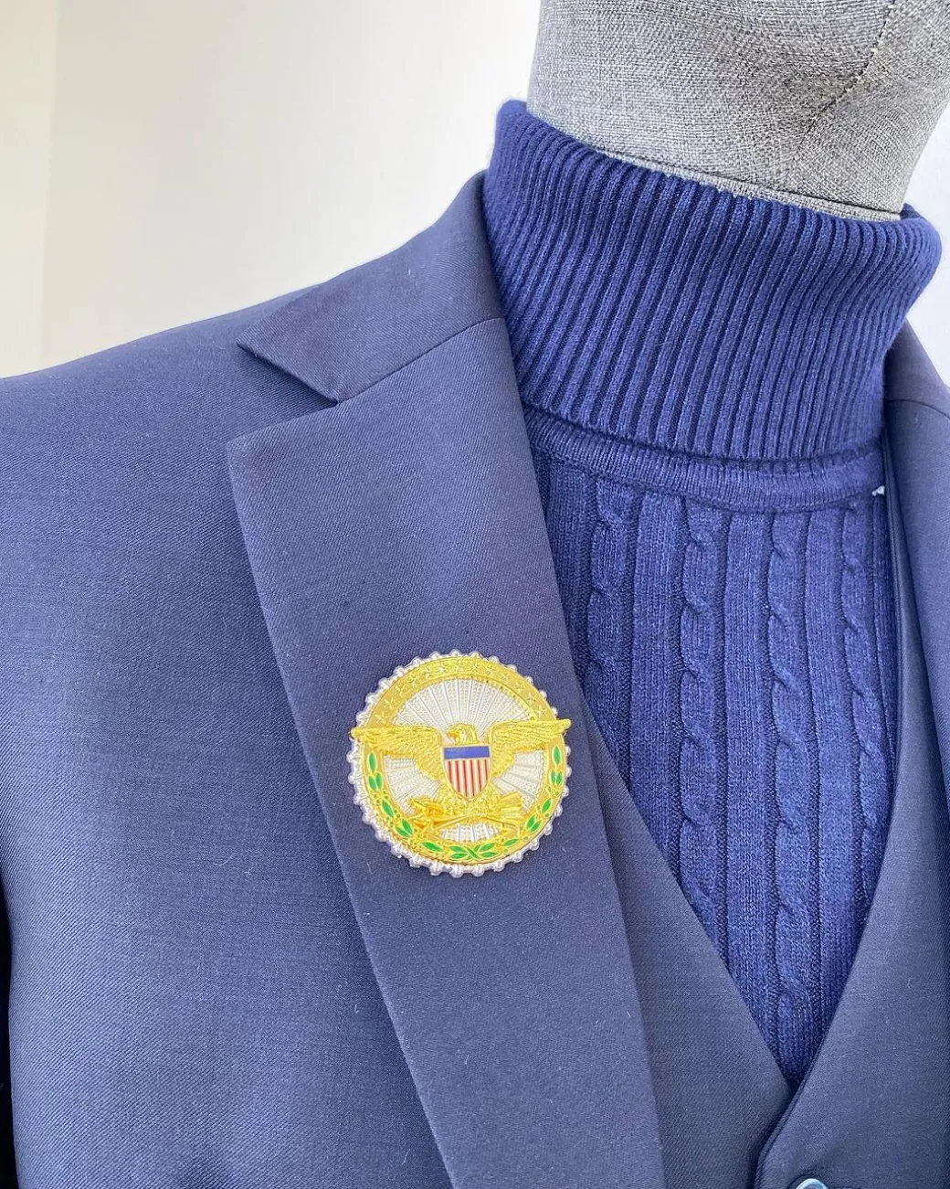 A Navy Blue Bespoke “Peaky Blinders” Notch Lapel Suit