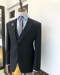 A Navy Blue Cashmere men’s shawl-lapel Evening Tuxedo suit