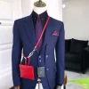 A Navy Blue Classic Side Breasted “Catch Me If You Can” Notch Lapel Suit