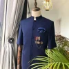 A Navy Blue French Safari Suit