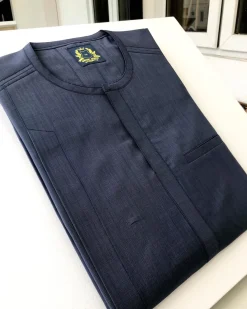 A Navy Blue Front flap Traditional African Kaftan Native