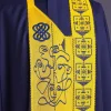 A Navy Blue, Hidden Faces Embroidery Details Agbada