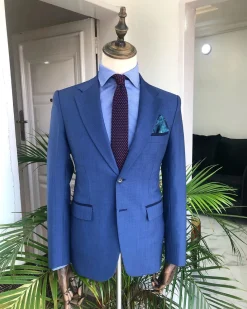 A Navy Blue Irish “Board Room” Peak Lapel Suit