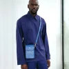 A Navy blue, layered front-covered shirt.
