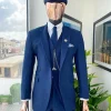 A navy blue “peaky blinders” – Jorgecarli super 140’s- “Board Room” notch lapel suit