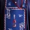 A Navy blue, “pop pop pop”embroidery details agbada, mint blue clear view Swarovski buttons on 3/4 sleeve kaftan & sokoto