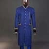 A Navy blue “Prince of Persia” ceremonial trench suit