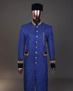 A Navy blue “Prince of Persia” ceremonial trench suit