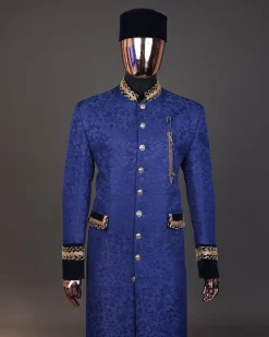 A Navy blue “Prince of Persia” ceremonial trench suit
