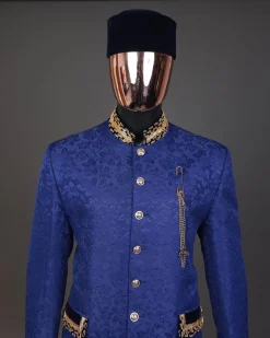 A Navy blue “Prince of Persia” ceremonial trench suit