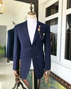 A Navy blue Reloaded “Catch Me If You Can” Business Suit