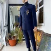 A Navy Blue Reloaded Pin Stripe “French” Safari Suit
