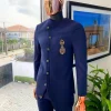 A Navy Blue Reloaded Triple Layer and Adjacent Cut “French” Safari Suit