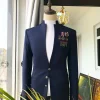 A Navy Blue “7th Battalion” Military Style suit