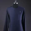 A Navy Blue, Front Flap Detailing Long Sleeve African kaftan and Sokoto