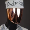 A Pearl river grey embroidery design Round cap