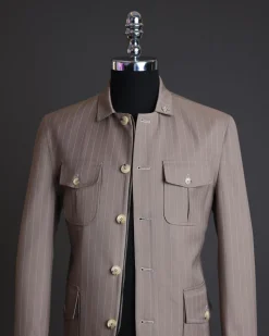 A Pencil Stripe, “Combat” Brown Jacket.