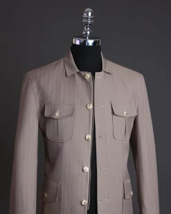 A Pencil Stripe, “Combat” Brown Jacket.