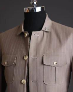 A Pencil Stripe, “Combat” Brown Jacket.