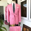 A Pink “Panther” Waist Rope Peak lapel Suit