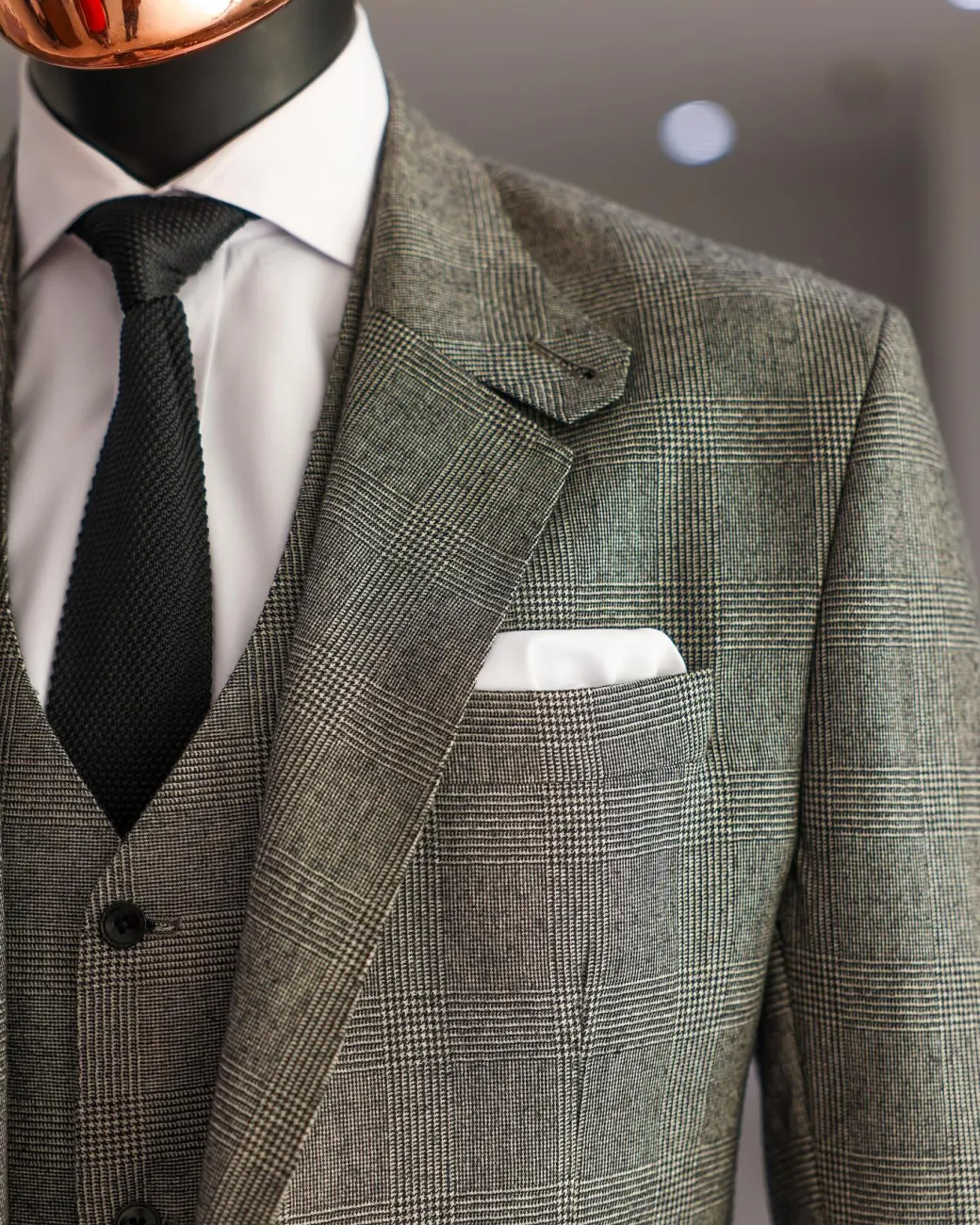 A Prince Of Wales Check Business Suit.
